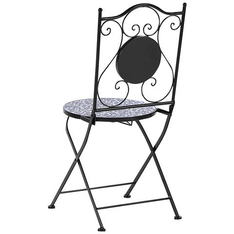 Set Di 2 Sedie Metallo Nero Camprena - Foto 8