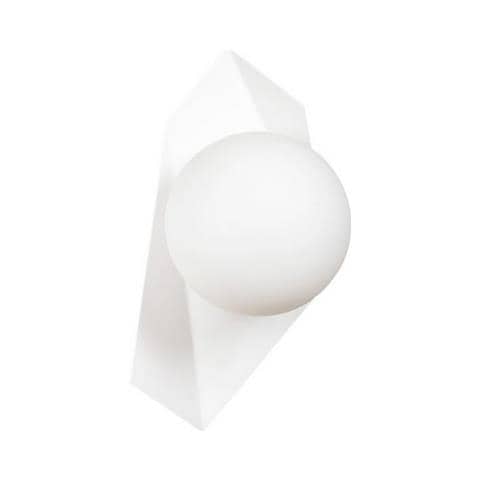 Lampada A Sospensione Drifton - Bianco - Acciaio Verniciato A Polvere, Vetro - 20x30x16 Cm - Foto 1