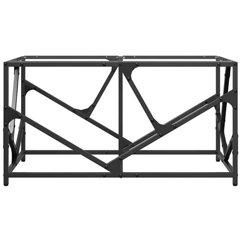 Tavolini Con Piano Vetro Trasparente 2 Pz 78,5x40x41 Cm Acciaio - Foto 2