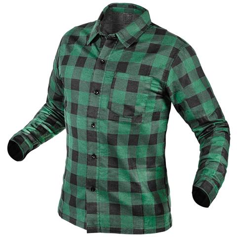 Camicia In Flanella, Verde, Taglia Xxl - Foto 1