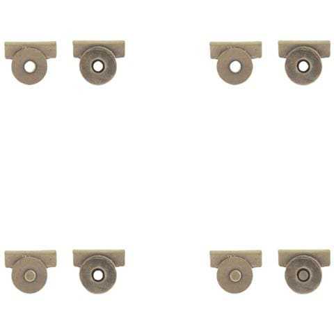Confezione Da 8 Borse In Tela Con Chiusura Magnetica, Chiusure Magnetiche Senza Cuciture Bronze - Foto 1