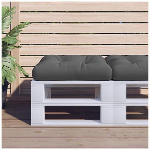 Cuscino Per Pallet Grigio 60x60x12 Cm In Tessuto - Foto 1