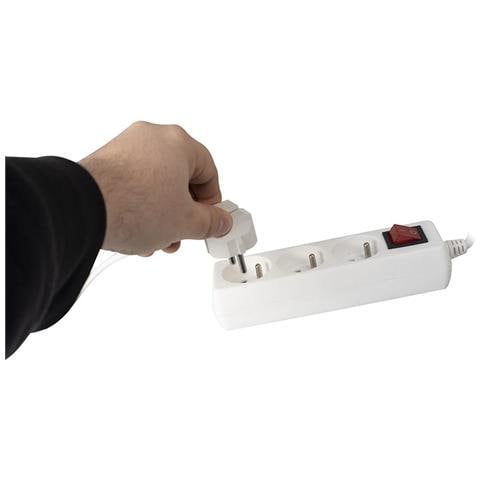 Cavo Di Prolunga 3mb 3gn+0+interruttore 3x1.0mm Ip20 (lb0081-3) Va0305-3 - Foto 2