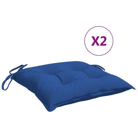 Cuscini Per Pallet 2 Pz Blu 50x50x7 Cm Tessuto Oxford - Foto 2