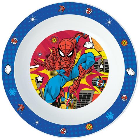 Piatto Fondo Originale Spiderman In Plastica Rigida Per Bambini - Foto 1