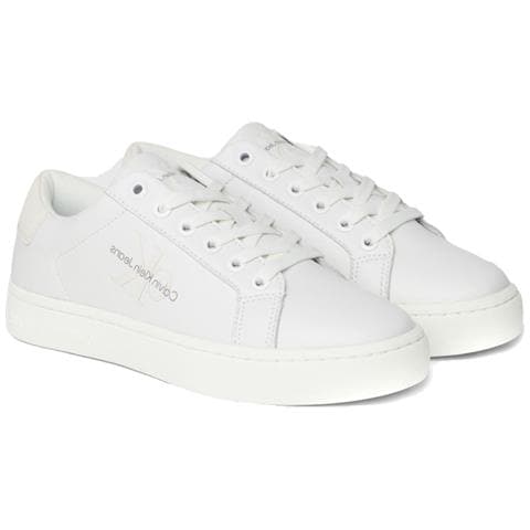 Classic Cupsole Laceup Leisure Trainers Sneakers Pelle Scarpe Donna Bianco Eu 38, Yw0yw01269 0k8 - Foto 1