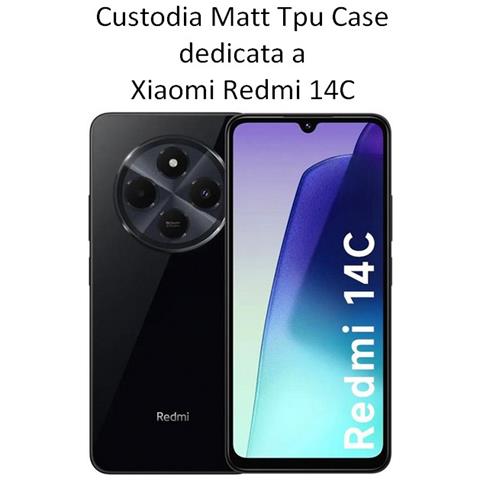Custodia Protettiva In Tpu Silicone Cover Case Per Xiaomi Redmi 14c Black - Foto 2