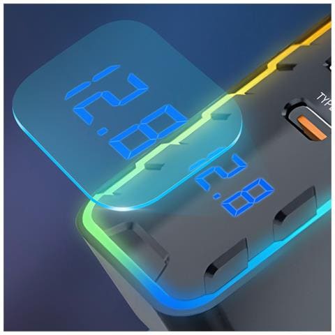 Caricabatterie Auto Usb E Usb-c 22,5w 3 Usb-c + 3 Usb Con Cavo 1,5 M - Foto 2