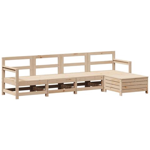 Set Divani da Giardino 5 pz in Legno Massello di Pino - Foto 1