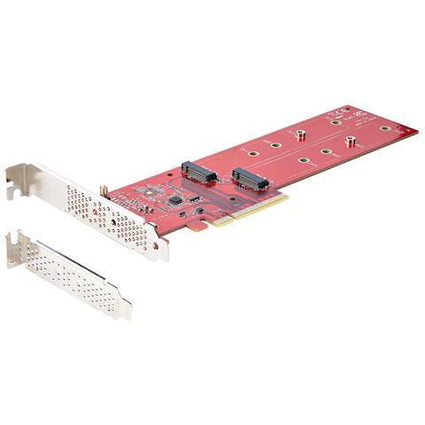 Adattatore PCI Express M. 2 NVMe - Scheda Adattatore PCIe 4.0 x8 x16 a Doppio SSD M. 2 NVMe or AHCI, 7.8Gbps per disco - Biforcazione richiesta - Compatibile con Windows /Linux - Foto 2