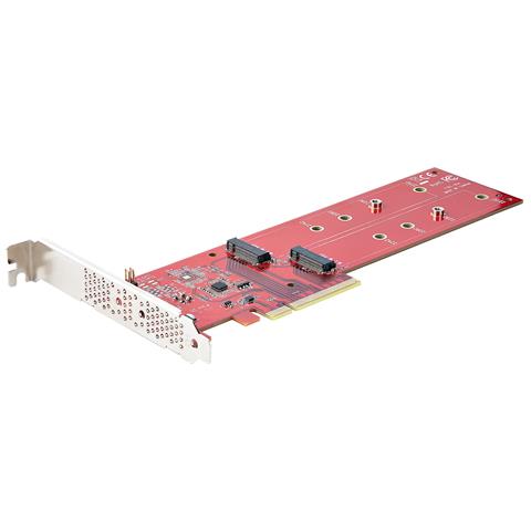 Adattatore PCI Express M. 2 NVMe - Scheda Adattatore PCIe 4.0 x8 x16 a Doppio SSD M. 2 NVMe or AHCI, 7.8Gbps per disco - Biforcazione richiesta - Compatibile con Windows /Linux - Foto 1