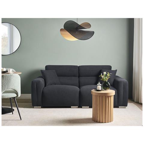 Divano 3 Posti Fauskan Tessuto Nero - Foto 1