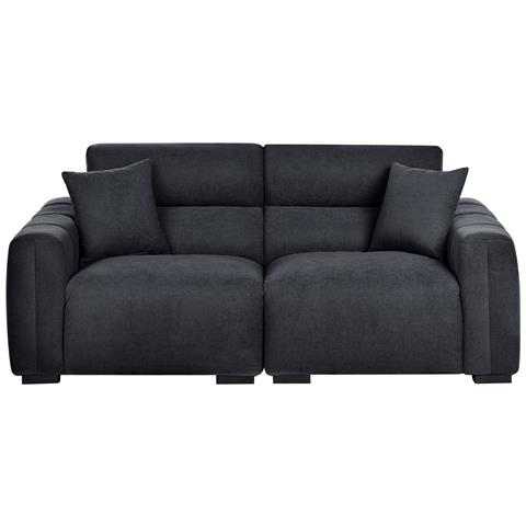 Divano 3 Posti Fauskan Tessuto Nero - Foto 2