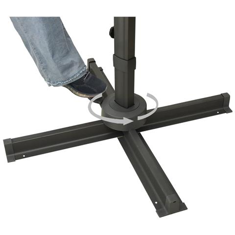 Lusso Casadino - Ombrellone Da Giardino A Sbalzo Con Doppio Piano Rosso Bordeaux 400x300 Cm - Foto 8