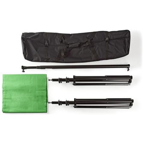 Kit Fondale Da Studio Verde Con Cavalletto E Treppiedi, Nero - Foto 2