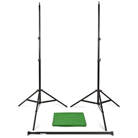 Kit Fondale Da Studio Verde Con Cavalletto E Treppiedi, Nero - Foto 3