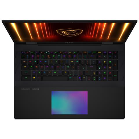 Titan 18 HX AI A2XWIG NVIDIA GeForce R Intel Core Ultra 9 285HX Computer portatile 45,7 cm (18") UHD+ 64 GB DDR5-SDRAM 6 TB SSD NVIDIA GeForce RTX 5080 Wi-Fi 7 (802.11be) Windows 11 Pro Nero - Foto 2