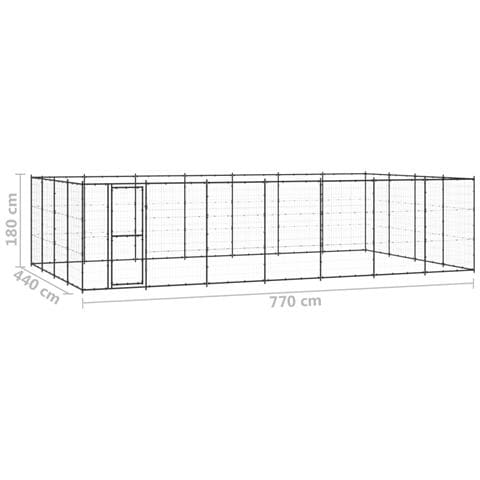 Lusso Casadino - Gabbia Per Cani Da Esterno In Acciaio 33,88 M² - Foto 6