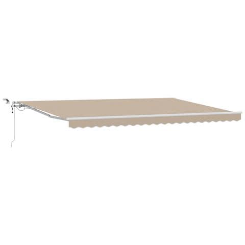 Tenda Retrattile Automatica  con LED Beige 500x350 cm, Tessuto di Ricambio per Tenda  per Struttura 5x3.5 m Beige - Foto 1