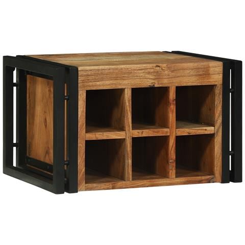 Portabottiglie 46x35x27.5 cm Legno Massello di Acacia - Foto 1