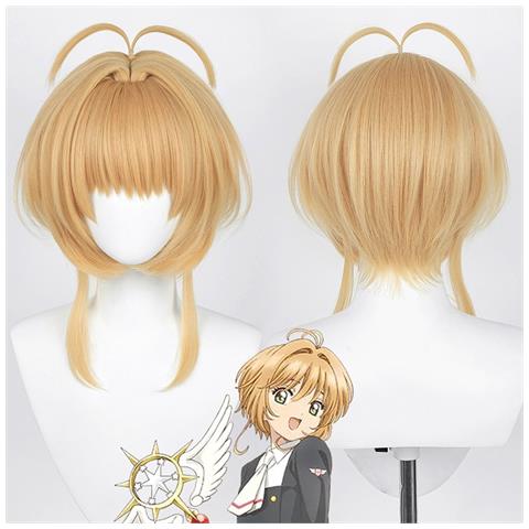 Parrucca Cosplay Dorata Con Codini - Fibra Ad Alta Temperatura, Perfetta Per Il Role Play Anime - Foto 2