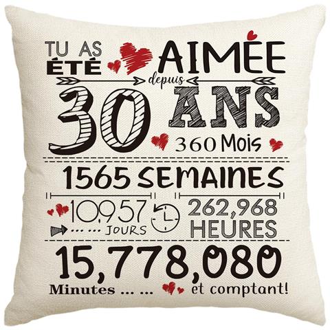 Federa Decorativa Per Compleanno Per Il 30° Compleanno 45x45 Cm - Foto 1