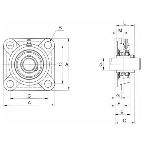 Supporto A Flangia Ucf 205 Smart - Foto 2