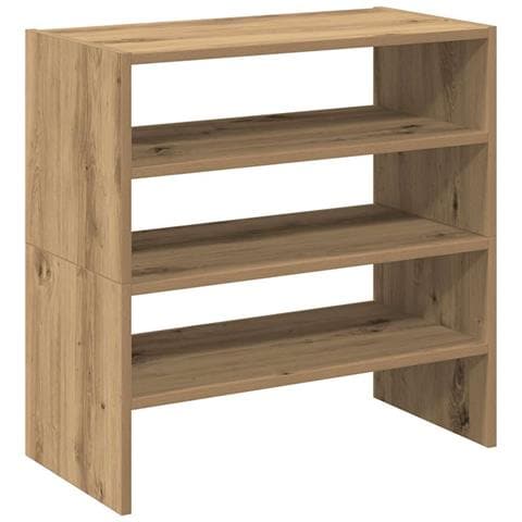 Scarpiere 2 pz Impilabili Rovere Artigianale 60x30x30,5 cm - Foto 1
