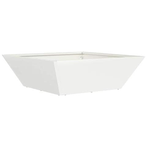 Vaso a Ciotola da Giardino Bianco 50 x 50 x 15 cm Acciaio - Foto 1