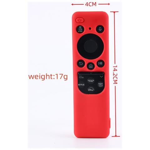 Custodia Protettiva In Silicone Compatibile Con Telecomando Solare Samsung Bn59-01432/01436 - Antiscivolo, Antiurto Red - Foto 2