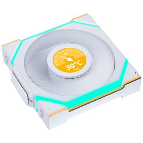 UNI FAN SL Wireless LCD 120 Case per computer Ventilatore 12 cm Bianco 1 pz - Foto 2
