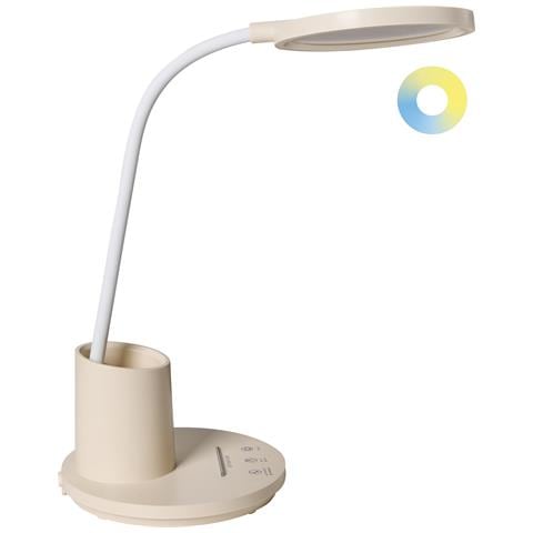 Lampada Da Scrivania A Led Vela Con Dimmer Beige Chiaro - Foto 2