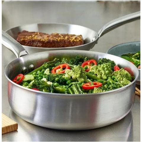 Padella In Acciaio Inox Da 24 Cm Senza Coperchio - 3602.24 - Foto 4