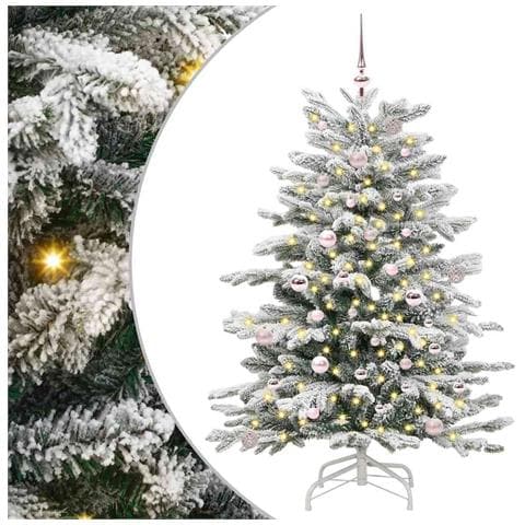 Albero di Natale Artificiale con Rami Pieghevoli Bianco 150 cm - Foto 1