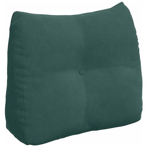 Cuscino per Schiena Verde Scuro 60 x 24 x 50 cm Velluto - Foto 1