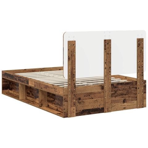 Struttura del letto Legno vecchio 135 x 190 cm Pino massello - Foto 9