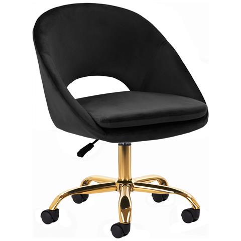 sedia girevole QS-MF18G nera - Foto 1