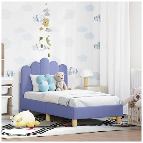 Struttura letto per bambini con testata Blu jeans 70 x 140 cm - Foto 2