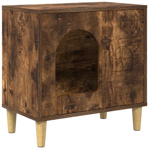 Casa per Gatti Rovere fumé 51 x 30 x 52 cm Legno multistrato - Foto 1