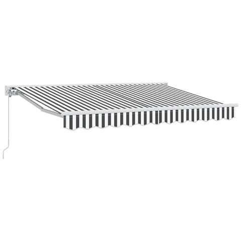Tenda retrattile manuale Antracite e Bianco 3 x 2,5 m - Foto 1