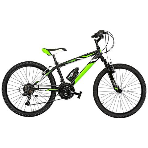 Bici Da Ragazzo Mountain Bike 24 Mtb Stark Bicicletta Sr24sf Con Forcella Ammortizzata E Cambio 18v - 34 Titanio - Arancio - Bianco Opaco - Foto 3