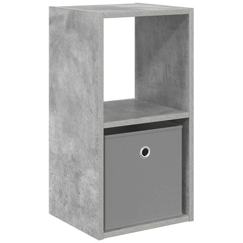 Comodino Grigio cemento 30,5 x 27 x 59,5 cm Legno multistrato - Foto 1