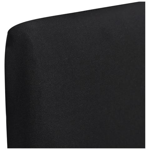 Coprisedia Elasticizzata Nera Dritta 6 Pz - Foto 4