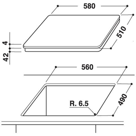 Piano Cottura AKT 8090 / NE Elettrico 4 Zone Cottura da 60 cm Colore Nero - Foto 2