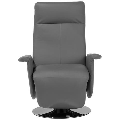 Poltrona Reclinabile In Pelle Sintetica Grigia Prime - Foto 15