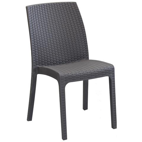 Alma - Sedia Da Giardino Impilabile In Wicker Stampato - Foto 4