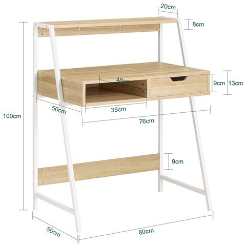 Scrivania 81x50x100cm Fwt63-n - Foto 2