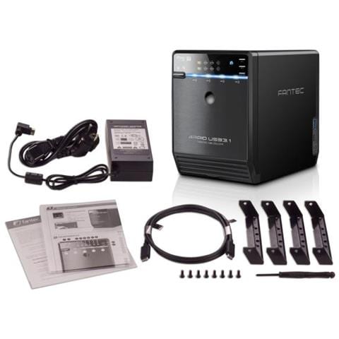 Qb-35u31r Array Di Dischi Tower Nero (Qb-35u31r Case Black - Qb-35u31r, 4x 3.5/2.5"" Sata, Raid, Usb 3.1, 12v 5a, 126x215x166 Mm) - Foto 3
