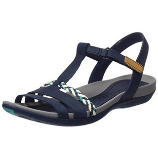 Clarks Glide Hi Shore - Sandali Con Zeppa In Tessuto Blu Navy, Donna, 37.5 EU