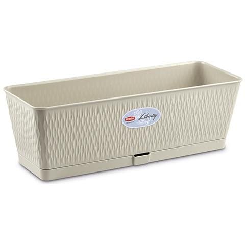 Balconetta Liberty 50x18x17 con Riserva D'acqua, made In Italy - Grigio - Foto 1